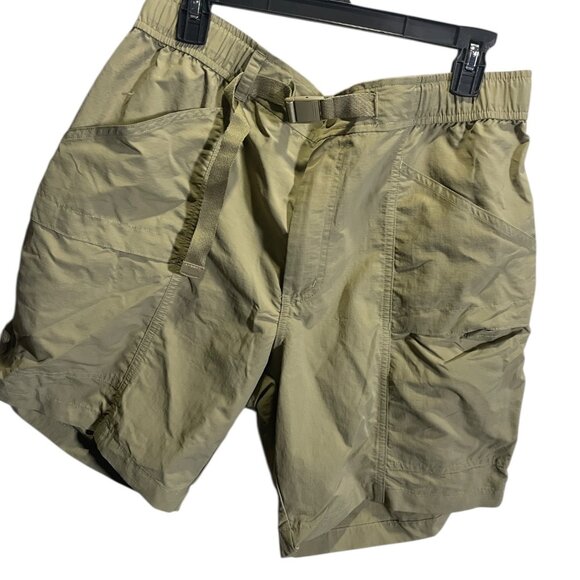 Eddie Bauer Mens Ripstop Tech Cargo Shorts Large Sage UPF 50 Adjustable Belt - Picture 4 of 4